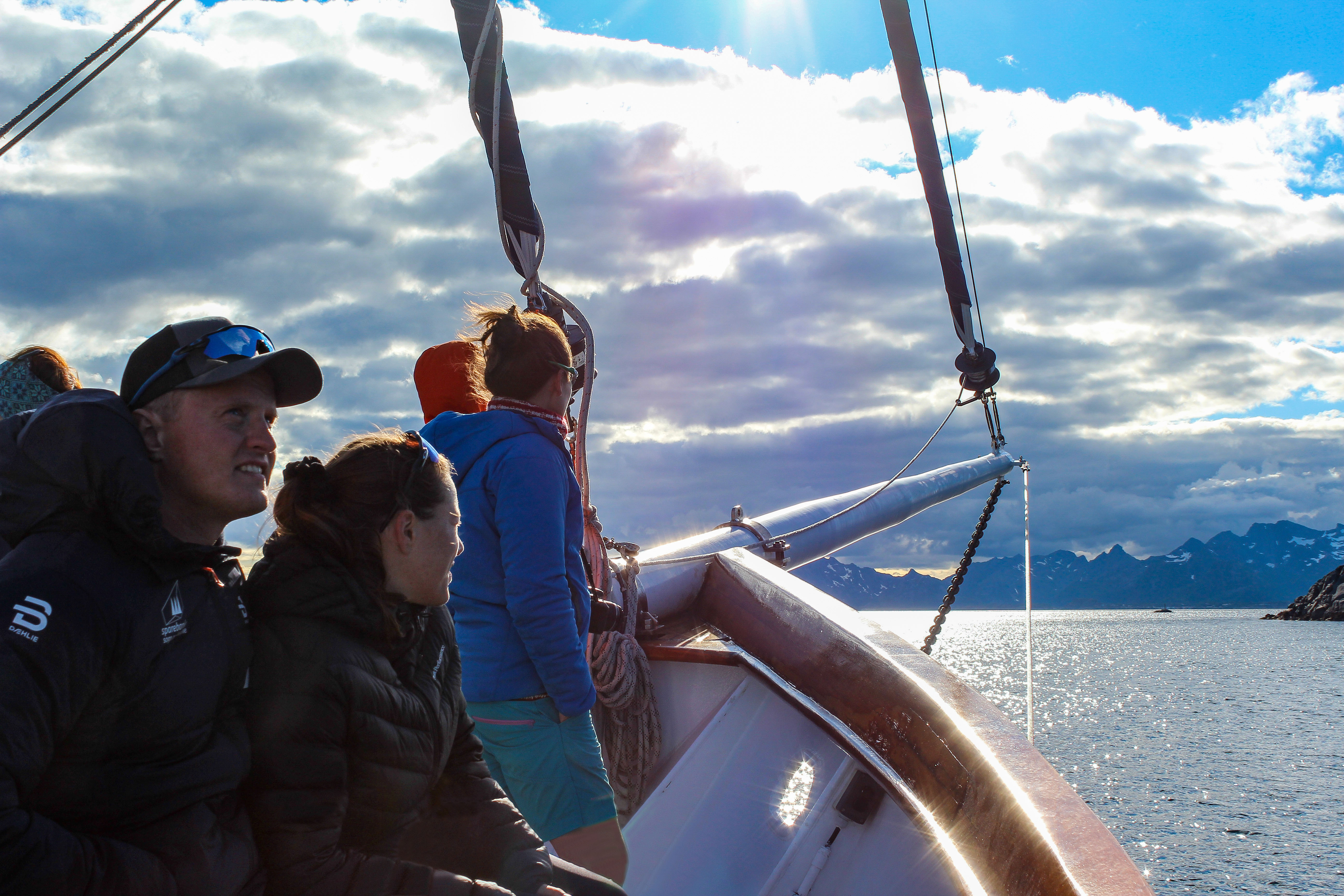 People on the deck of Stella Oceana sail boat